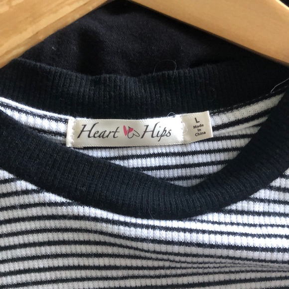 Striped Black & White Tee - Picture 4 of 4